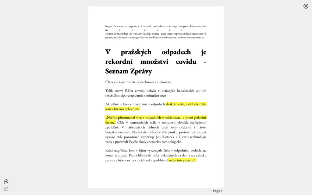 Így néz ki a dokumentum a számítógépen