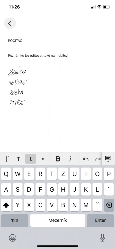 Jegyzetek szerkesztése mobilon