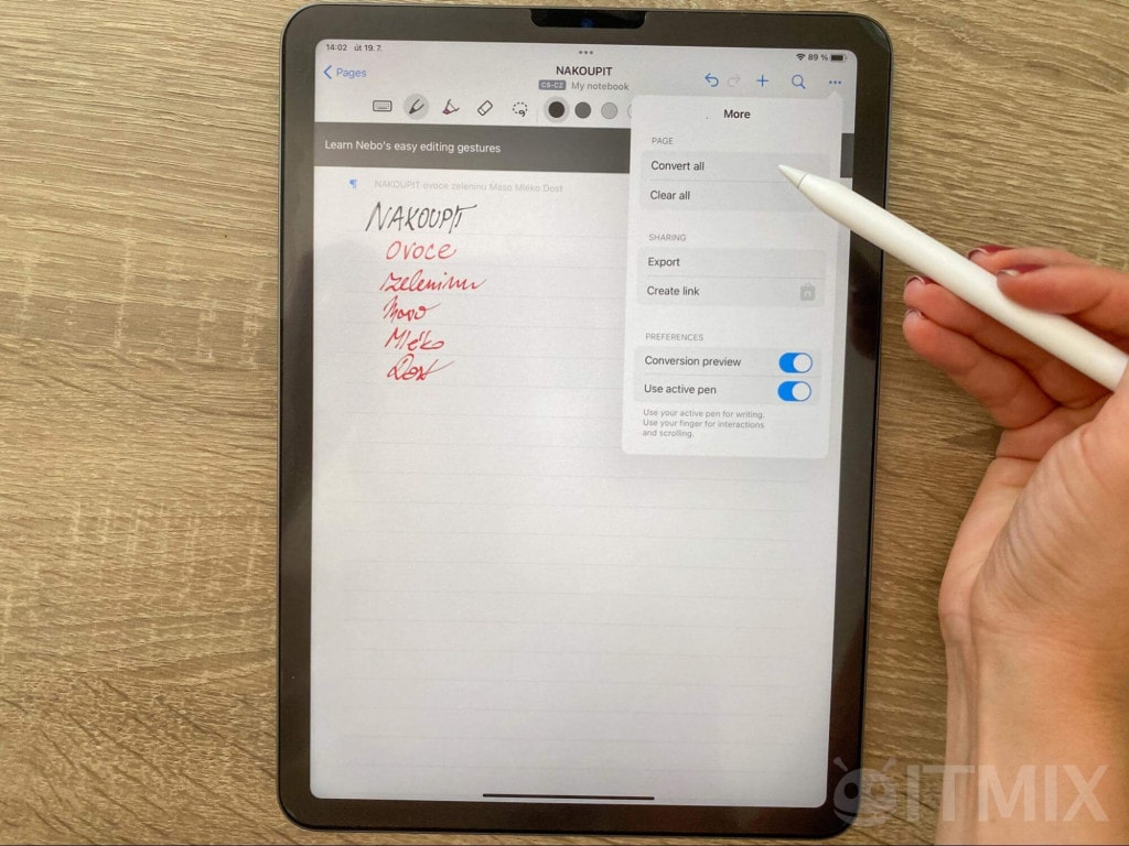 A kézzel írott szöveg könnyen átalakítható digitális formára