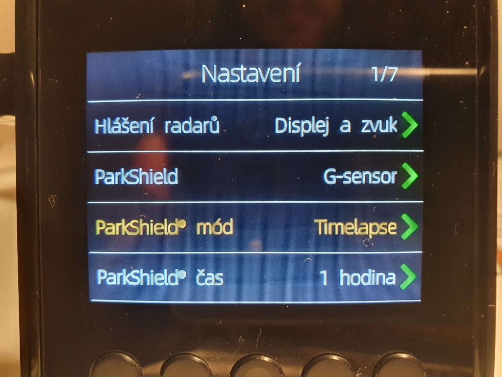 A ParkShield üzemmód több funkcióból áll