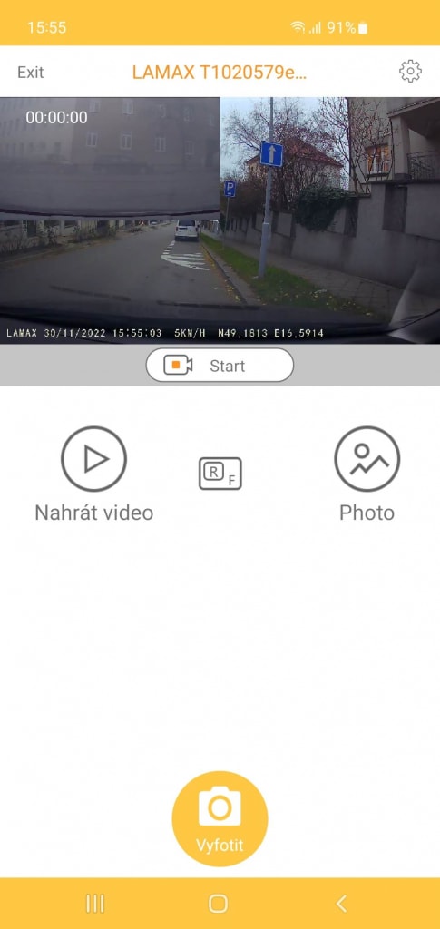 Az alkalmazásban a nézet is beállítható