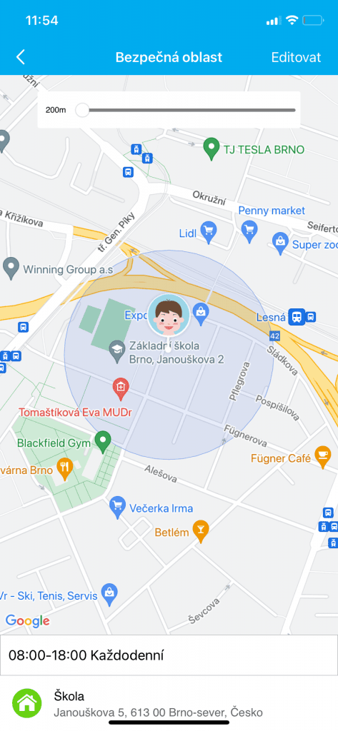 A biztonságos terület beállítása