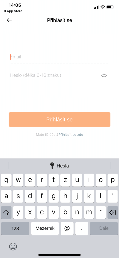 Az alkalmazásban felhasználói fiókot hoz létre
