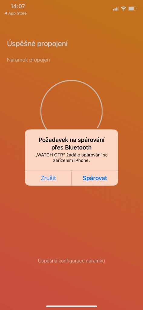 Megerősíti az óra és a telefon párosítását
