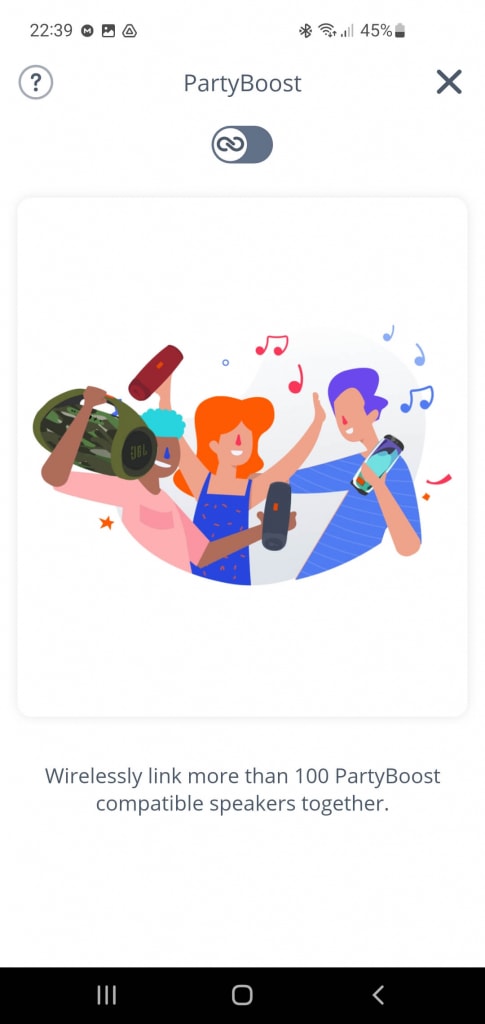 A PartyBoost mód szinkronizálja több JBL hangszóró hangját