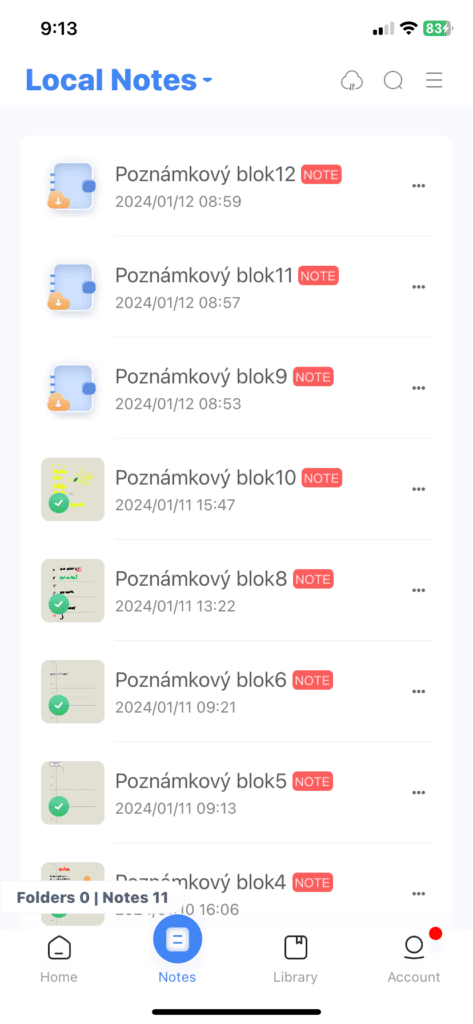 Jegyzetek szinkronizálása