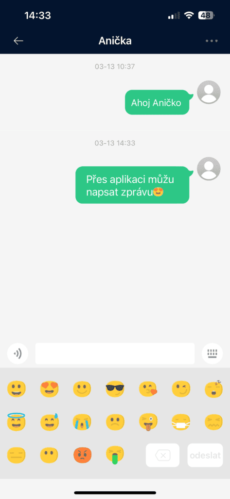 Üzenetek a mobilalkalmazásban