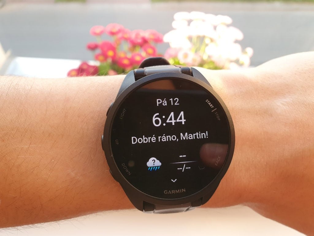 A reggeli üzenet tipikusan a Garmin órákra jellemző