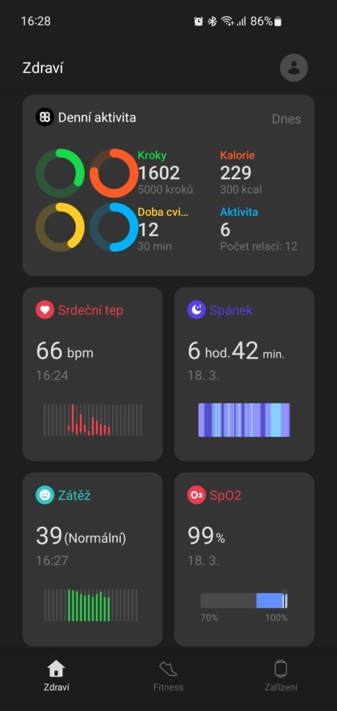 Az OHealth alkalmazás áttekinthető és intuitív