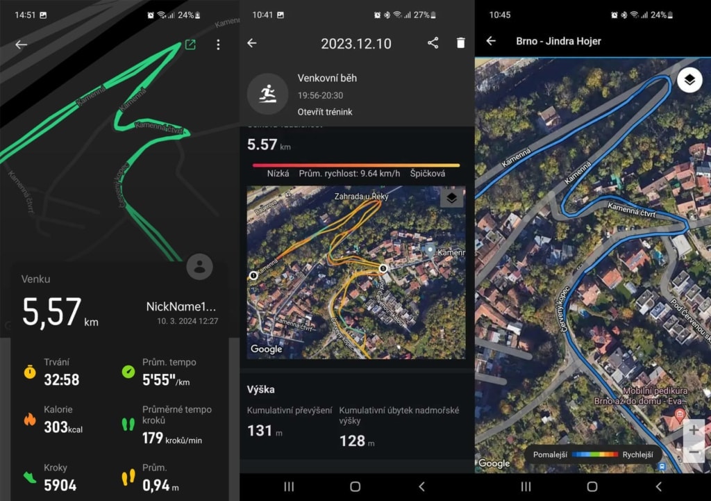 A GPS nem okozott csalódást a Forerunner 965-tel összehasonlítva