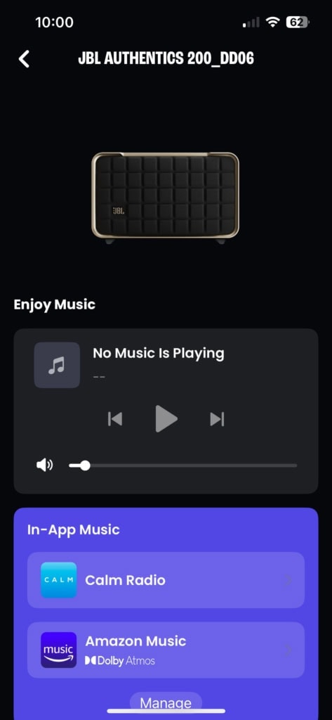 JBL One mobilalkalmazás