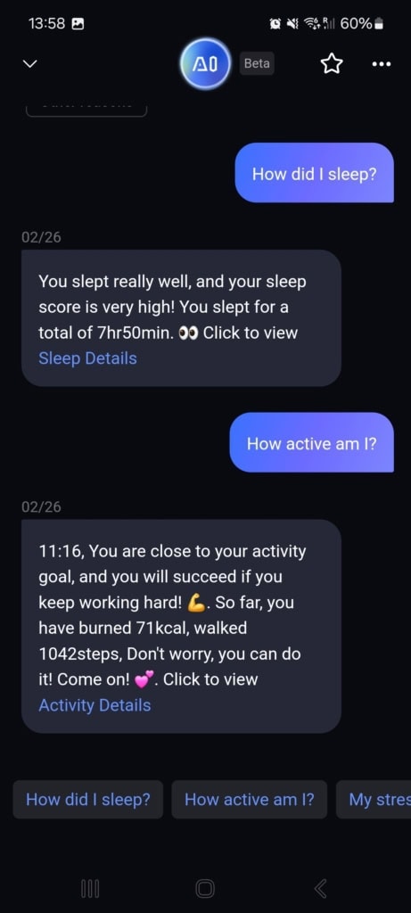 AI chat fül