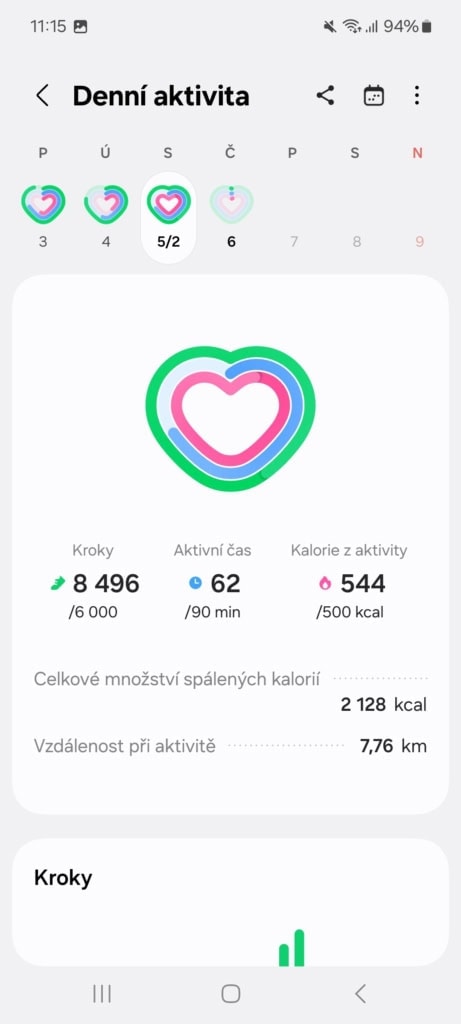 Napi célok fejlődése szívecske formában