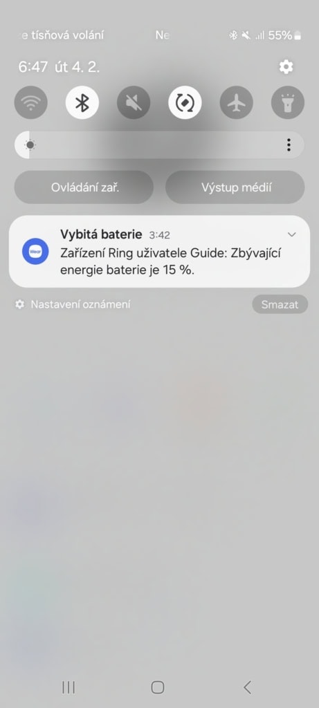 Alacsony akkumulátor figyelmeztetés